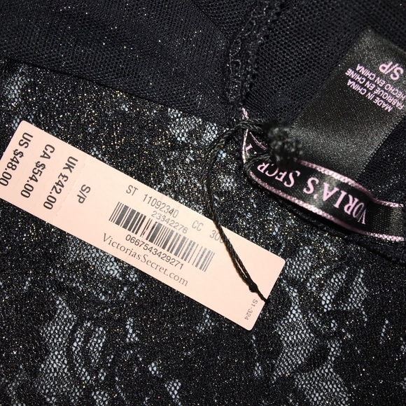 Shiny Black Lace Lingerie Body Suit - Picture 6 of 8